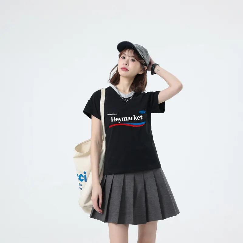 HEYMARKET Set in Sleeve T Shirt Women's-2