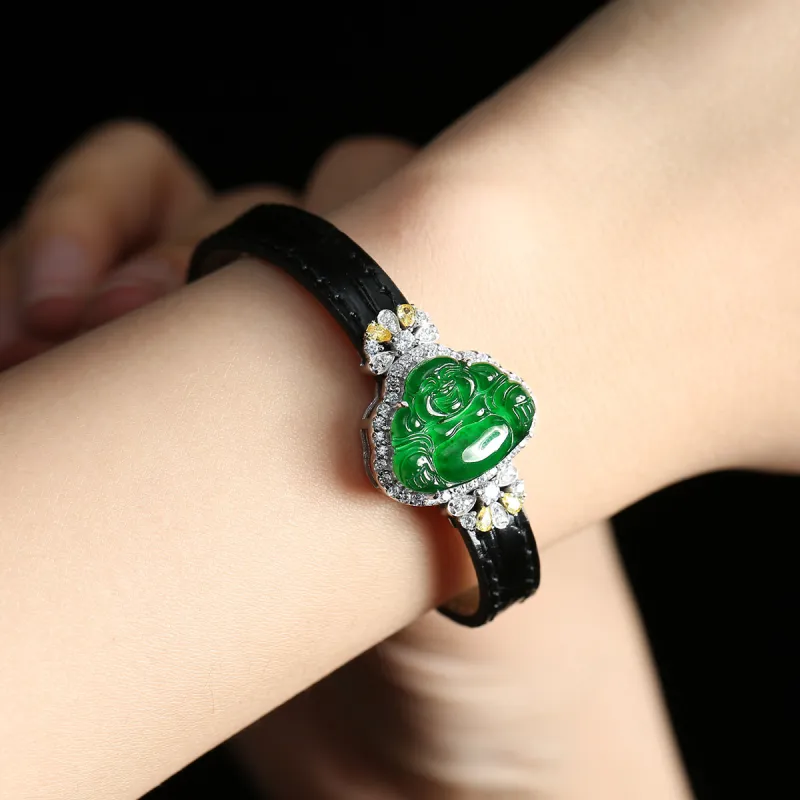 Oriental Jade Ice Glutinous Jadeite Bracelets Unisex-6