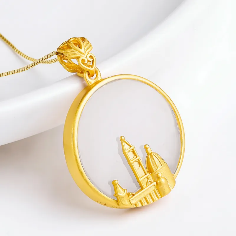 Oriental Jade Hetian Jade Necklaces White Jade Women's-5