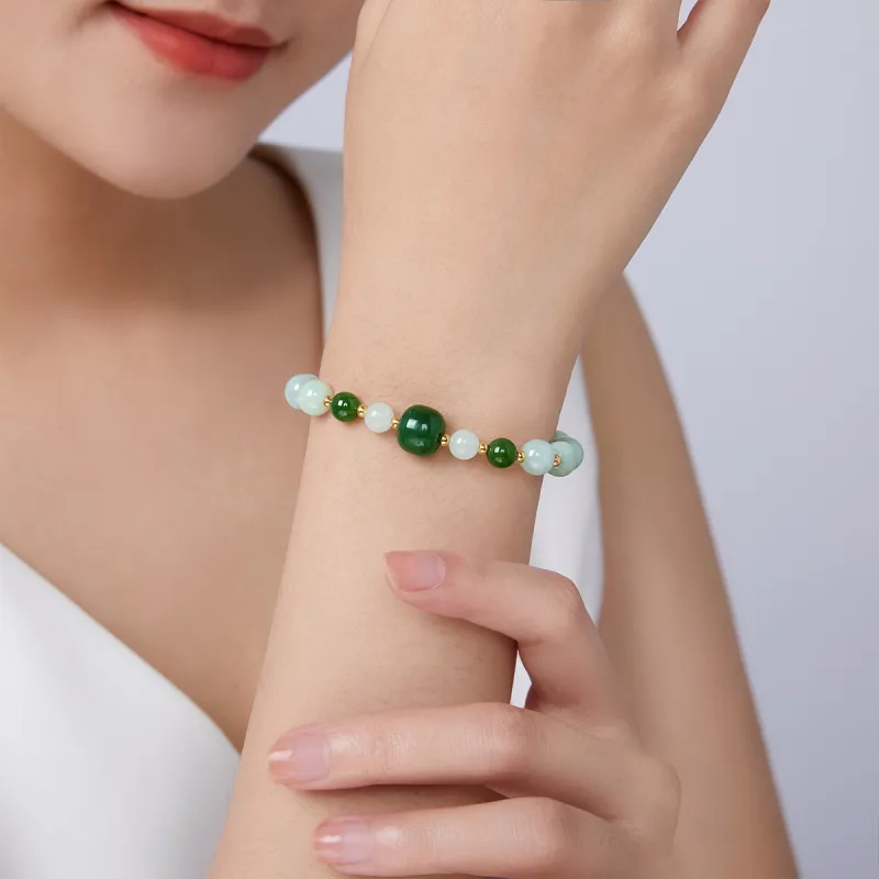 Oriental Jade Glutinous Jade Jadeite Bracelets Women's-2