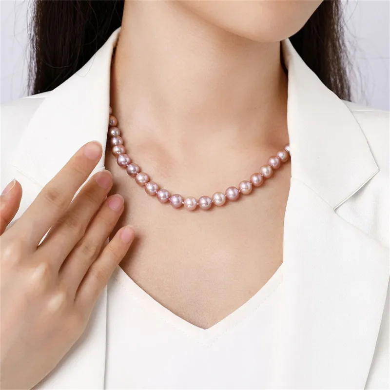 Oriental Jade Freshwater Pearl Necklaces Women's-1