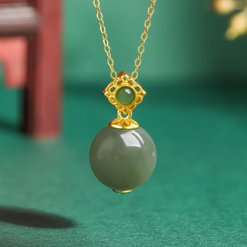 Oriental Jade Necklaces Green Jade Women's-4