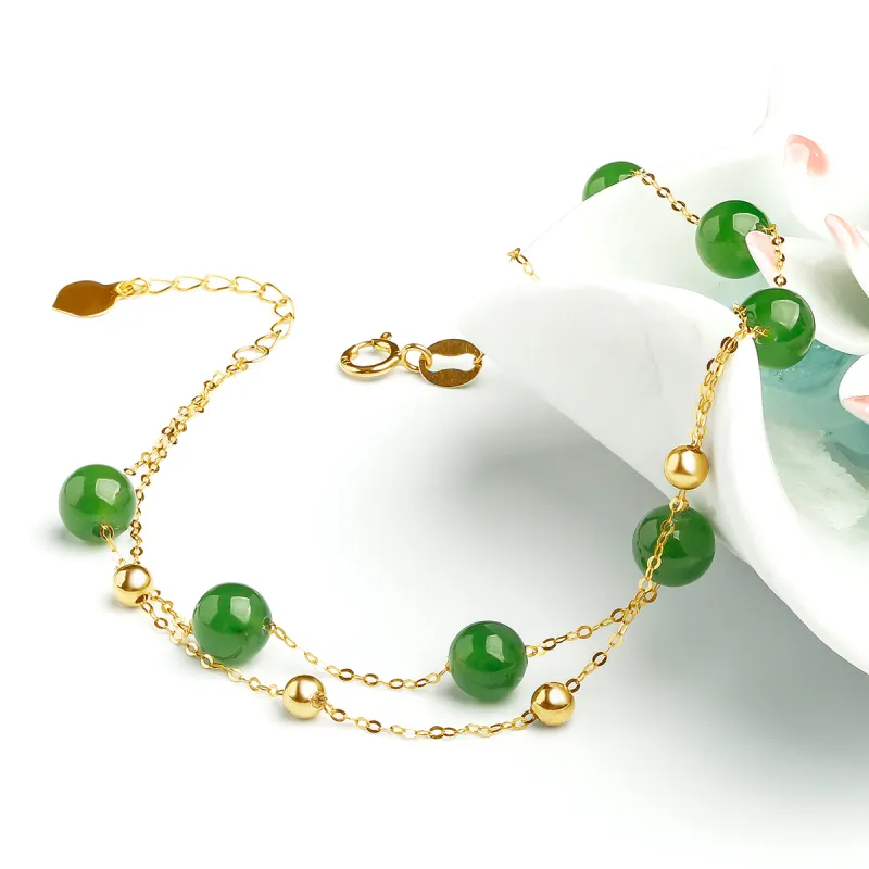 Oriental Jade Hetian Jade Bracelets Jasper Women's-3