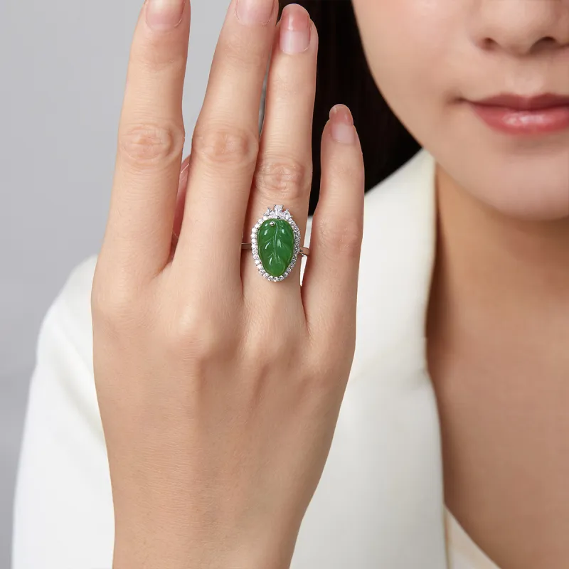 Oriental Jade Rings Jasper Women's-7