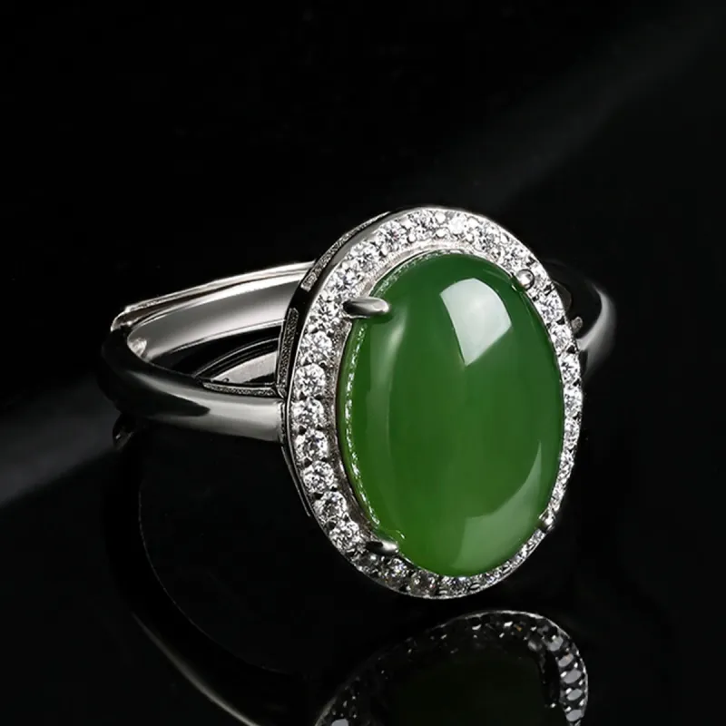 Oriental Jade Hetian Jade Rings Jasper Women's-6