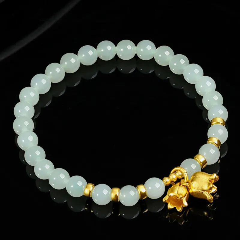 Oriental Jade Bracelets Pale Greenish White Jade Women's-4