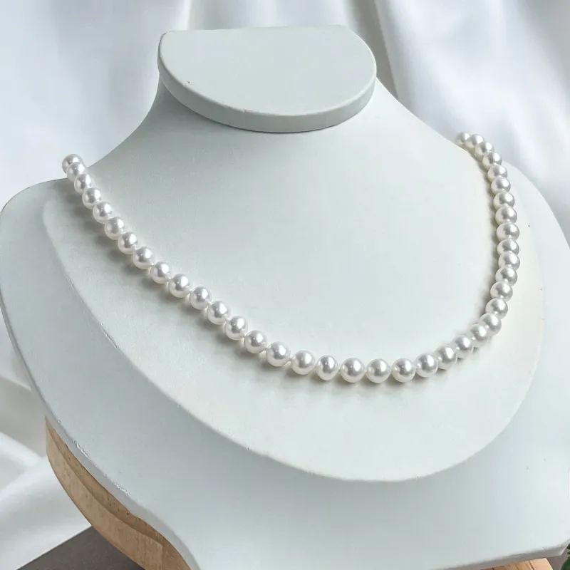 Oriental Jade Freshwater Pearl Necklaces Women's-1