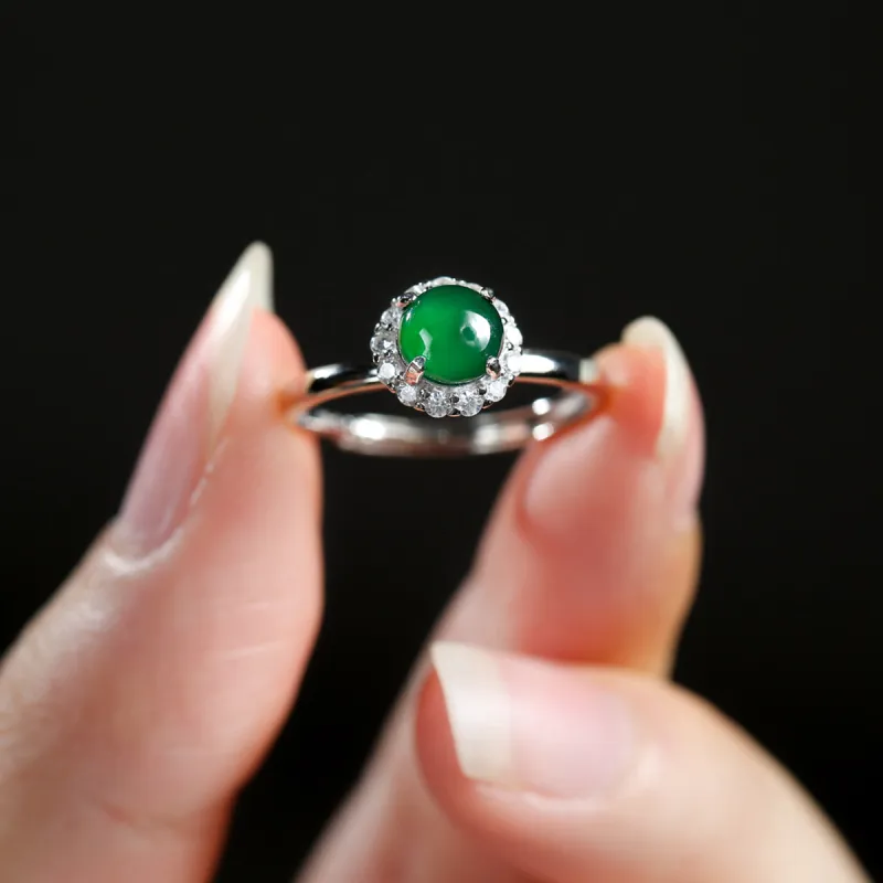 Oriental Jade Ice Glutinous Rings Women's-6