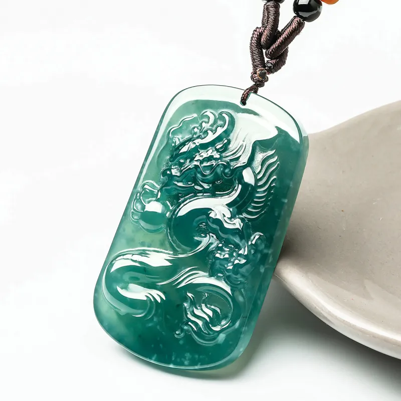 Oriental Jade Ice Type Jadeite Necklaces Unisex-4