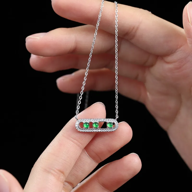 Oriental Jade Ice Glutinous Jadeite Necklaces Women's-1