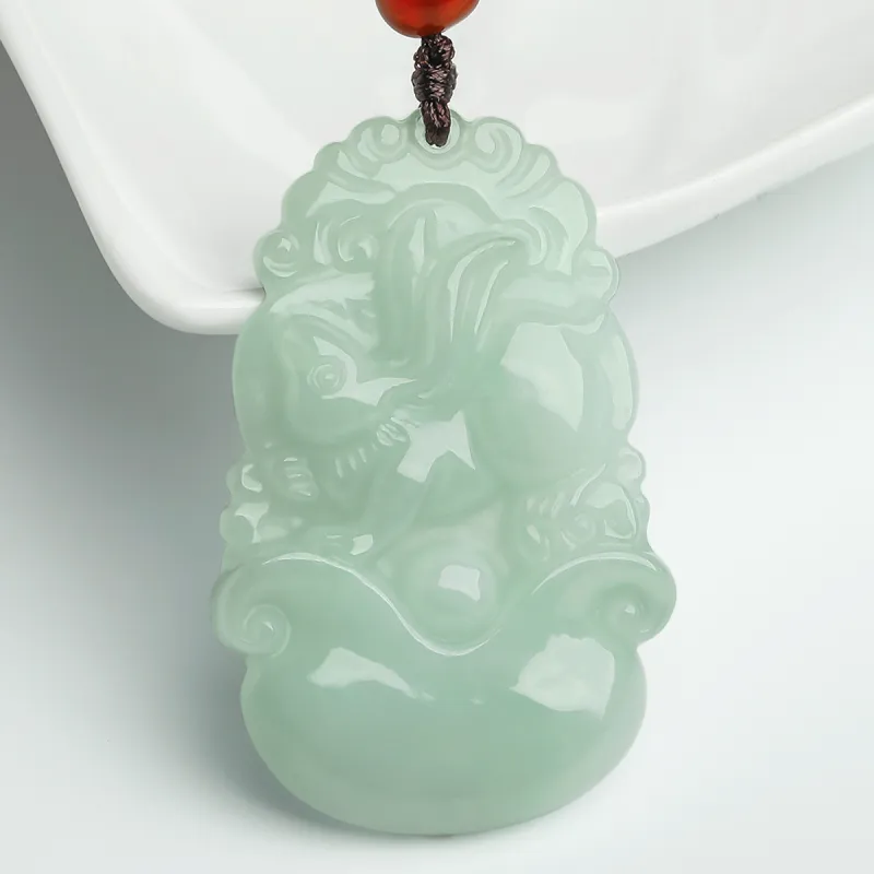 Oriental Jade Glutinous Jade Jadeite Necklaces Unisex-19
