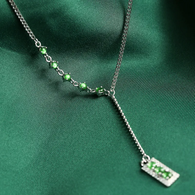 Oriental Jade Ice Type Necklaces Women's-6