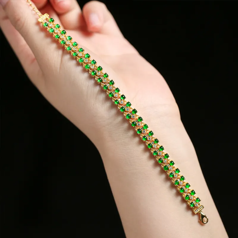 Oriental Jade Ice Type Bracelets Women's-2