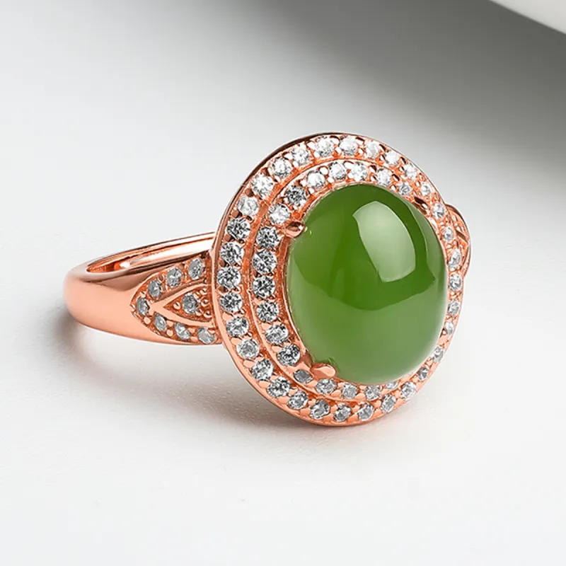 Oriental Jade Hetian Jade Rings Jasper Women's-5