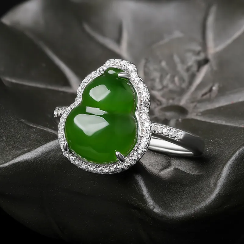 Oriental Jade Hetian Jade Rings Jasper Women's-5