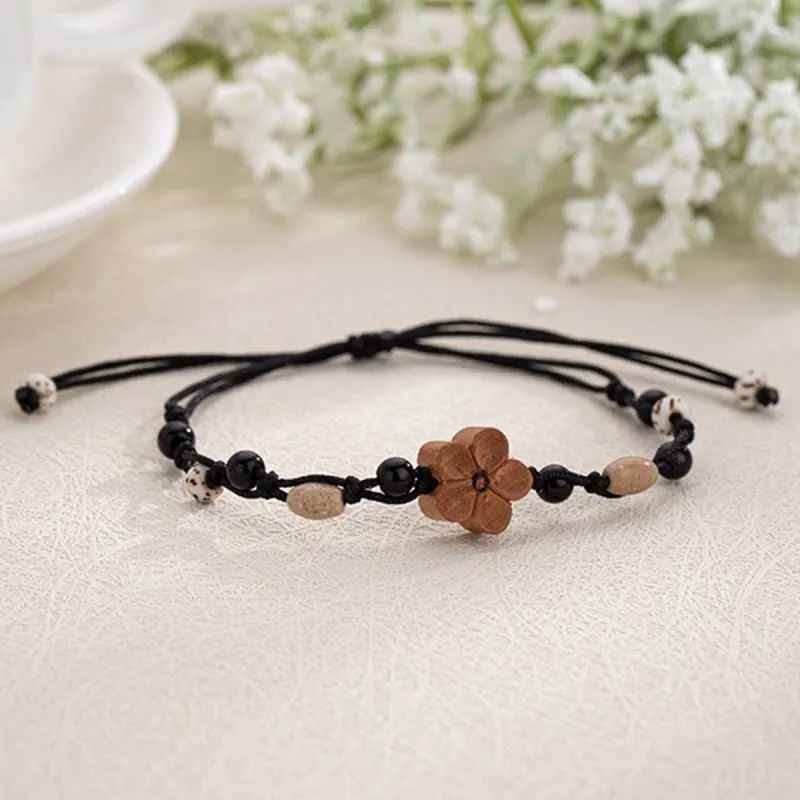 Oriental Jade Peachwood Bracelets Unisex-2