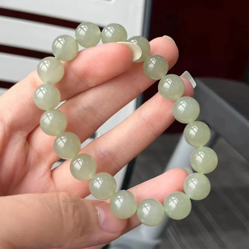Oriental Jade Hetian Jade Bracelets Pale Greenish White Jade Women's-1