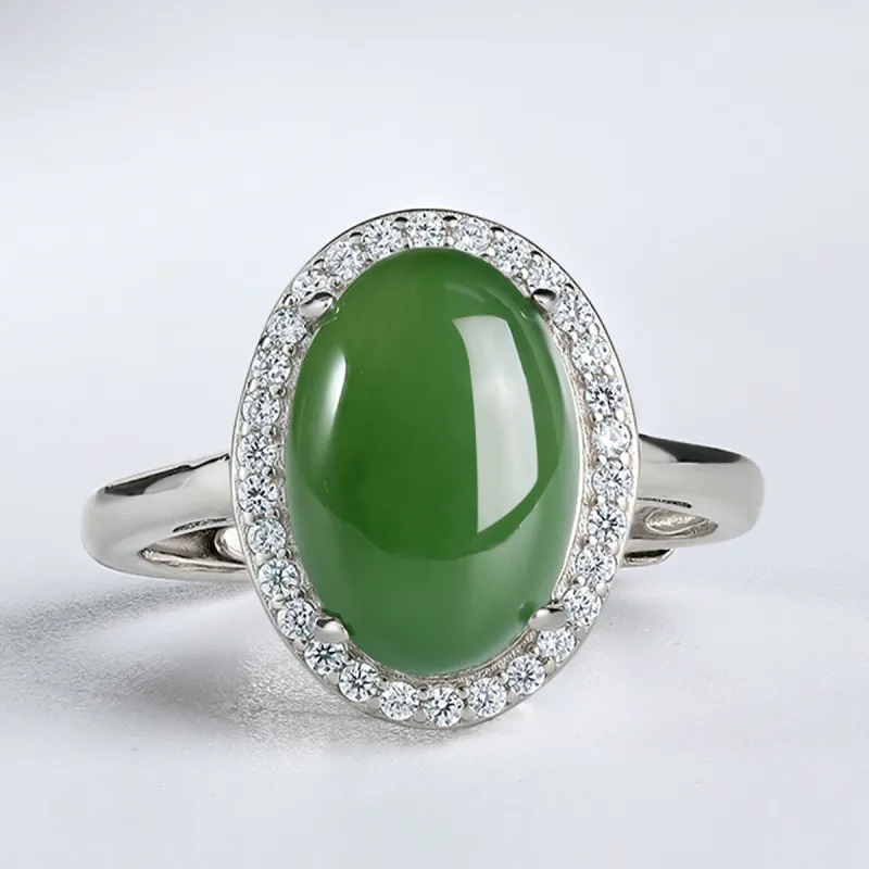 Oriental Jade Hetian Jade Rings Jasper Women's-3