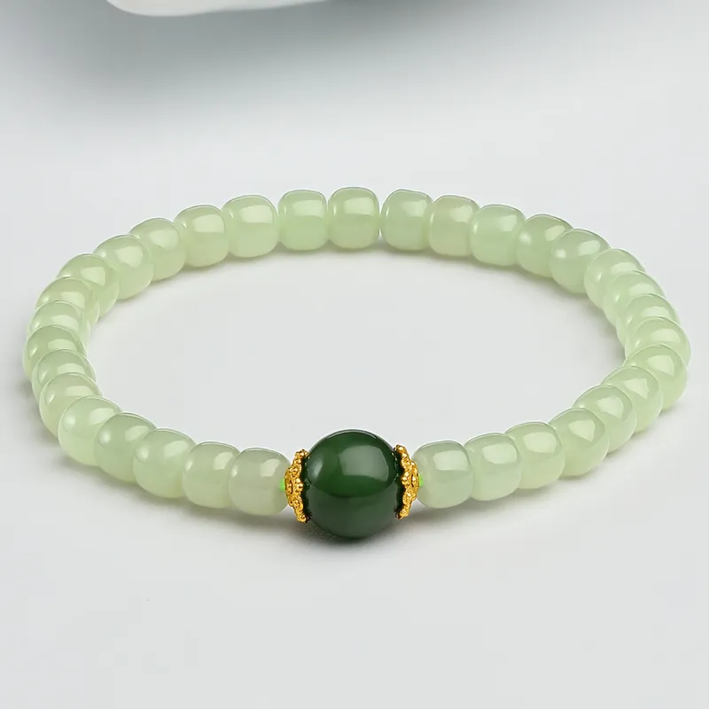 Oriental Jade Bracelets Pale Greenish White Jade Women's-6