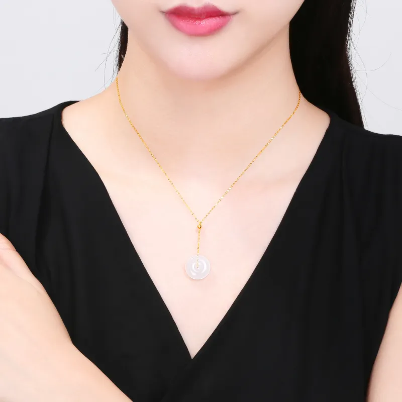 Oriental Jade Necklaces White Jade Women's-1