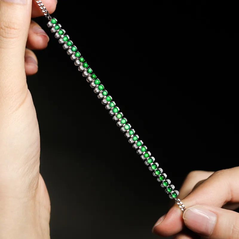 Oriental Jade Ice Type Bracelets Women's-3