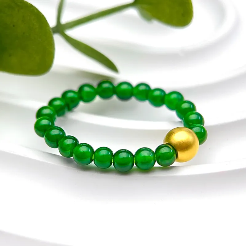 Oriental Jade Ice Type Jadeite Rings Women's-4