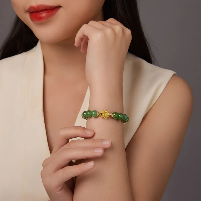 Oriental Jade Hetian Jade Bracelets Jasper Women's-1
