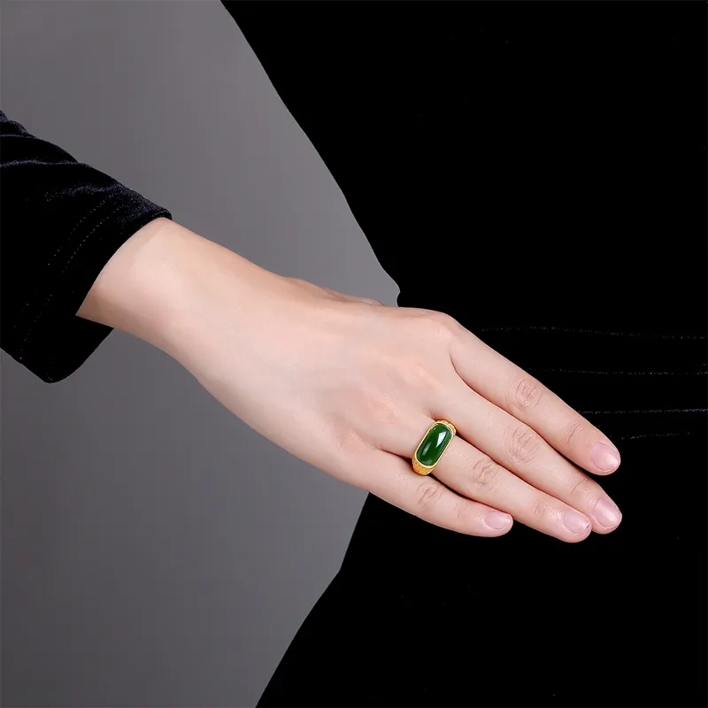 Oriental Jade Rings Jasper Women's-7
