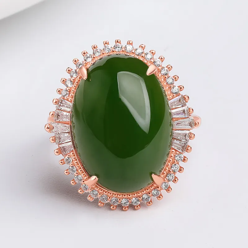 Oriental Jade Hetian Jade Rings Jasper Women's-6