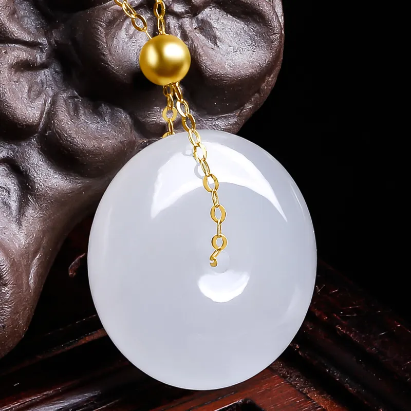 Oriental Jade Necklaces White Jade Women's-5