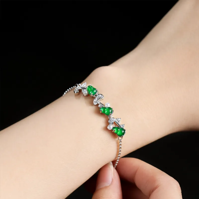 Oriental Jade Ice Glutinous Bracelets Women's-7