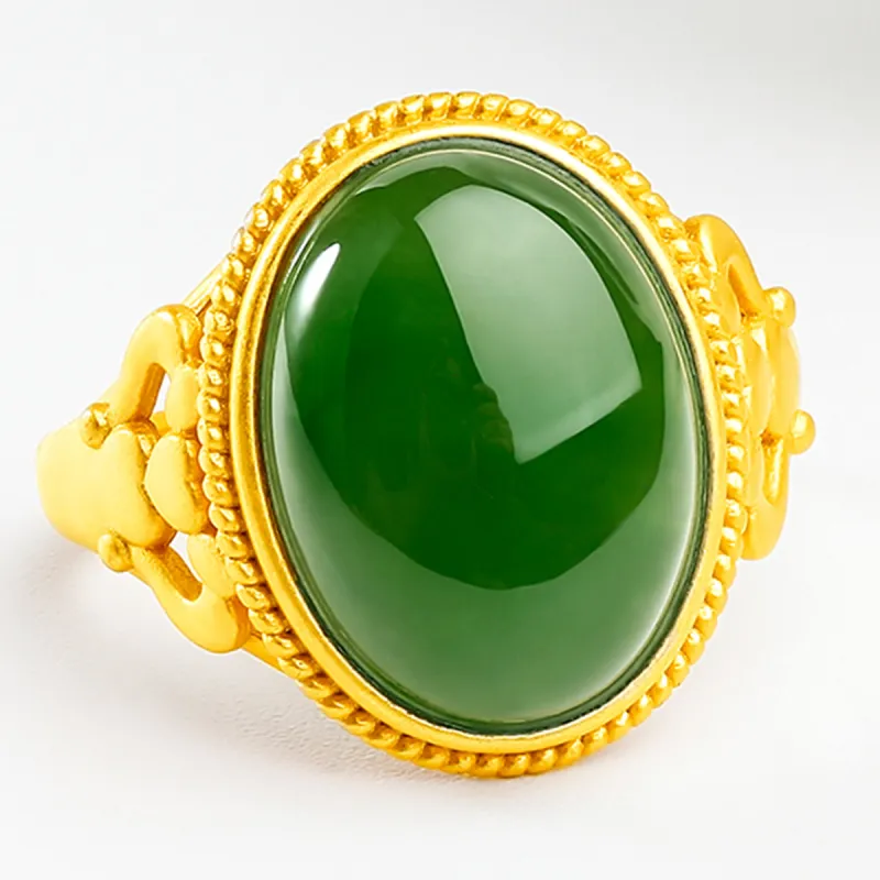 Oriental Jade Hetian Jade Rings Jasper Women's-4