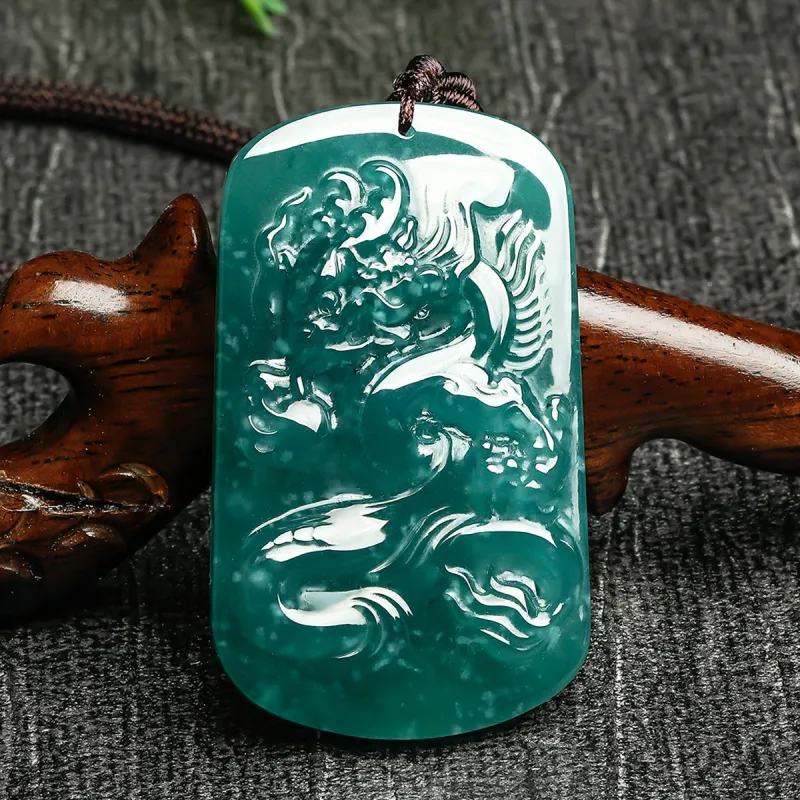 Oriental Jade Ice Type Jadeite Necklaces Unisex-3