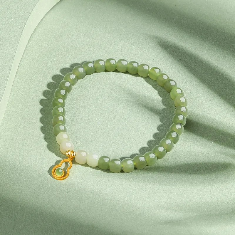 Oriental Jade Hetian Jade Bracelets White Jade/Pale Greenish White Jade Women's-3