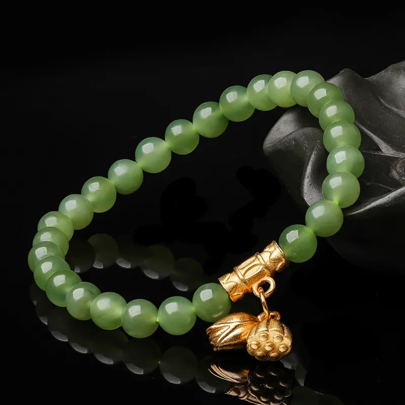 Oriental Jade Hetian Jade Bracelets Green Jade Women's-5