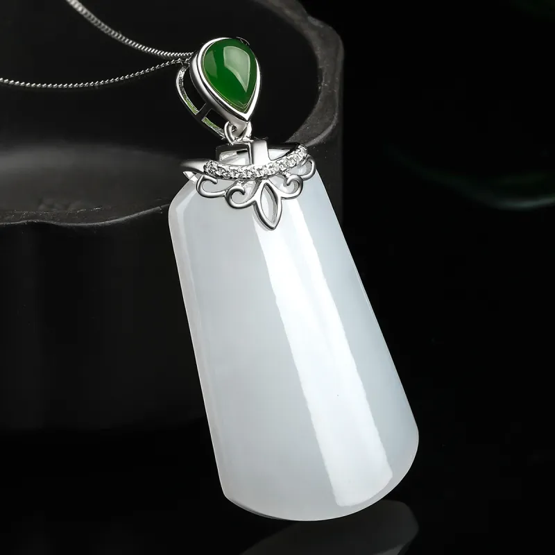 Oriental Jade Hetian Jade Necklaces White Jade Unisex-3