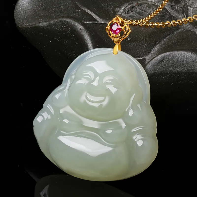 Oriental Jade Pendants Pale Greenish White Jade Women's-5