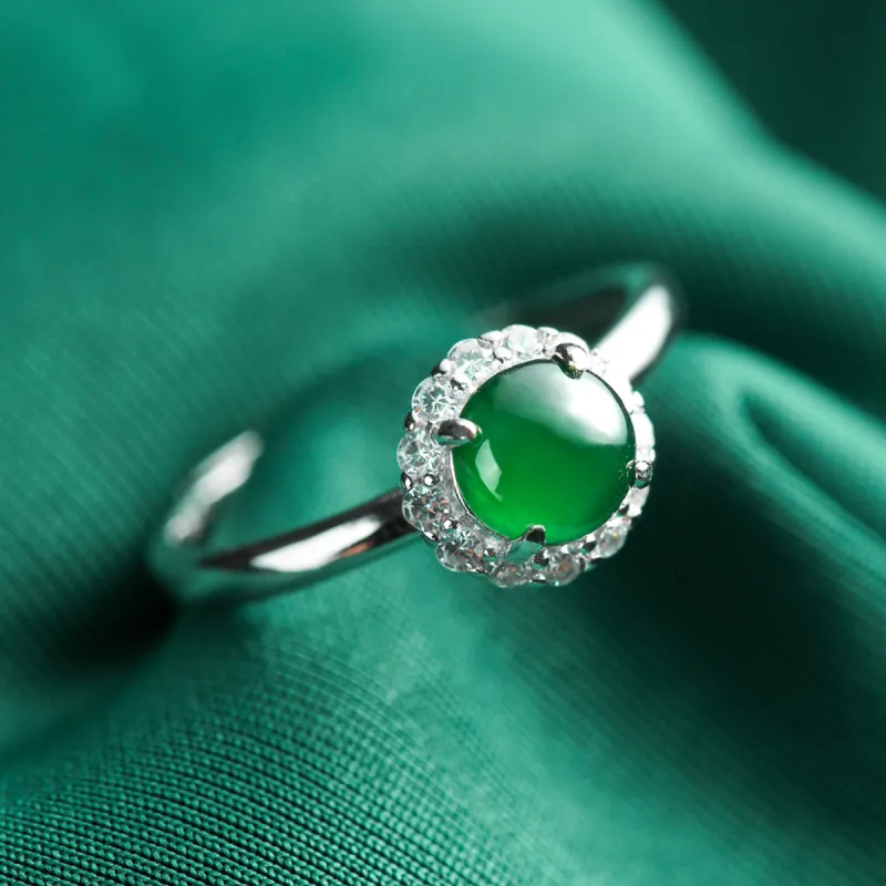 Oriental Jade Ice Glutinous Rings Women's-4
