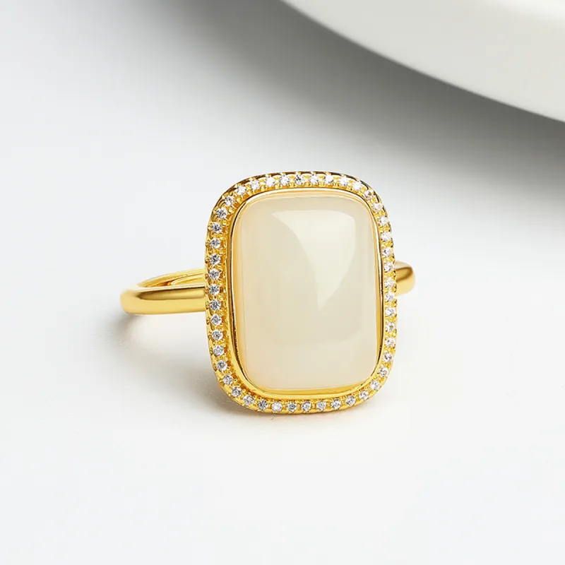Oriental Jade Hetian Jade Rings White Jade Women's-4