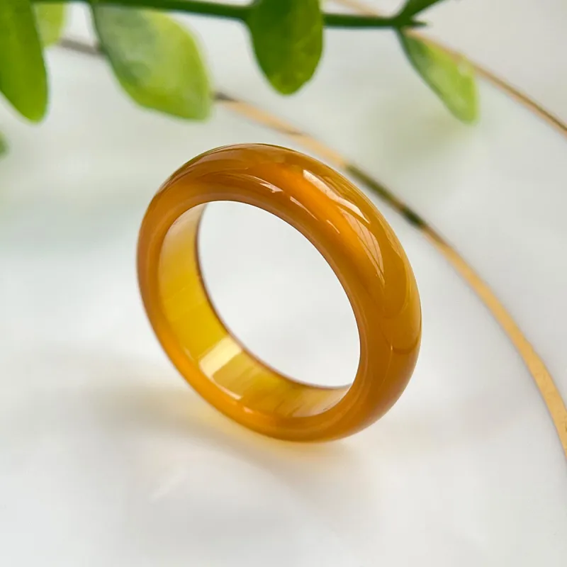 Oriental Jade Natural Agate Rings Women's-3
