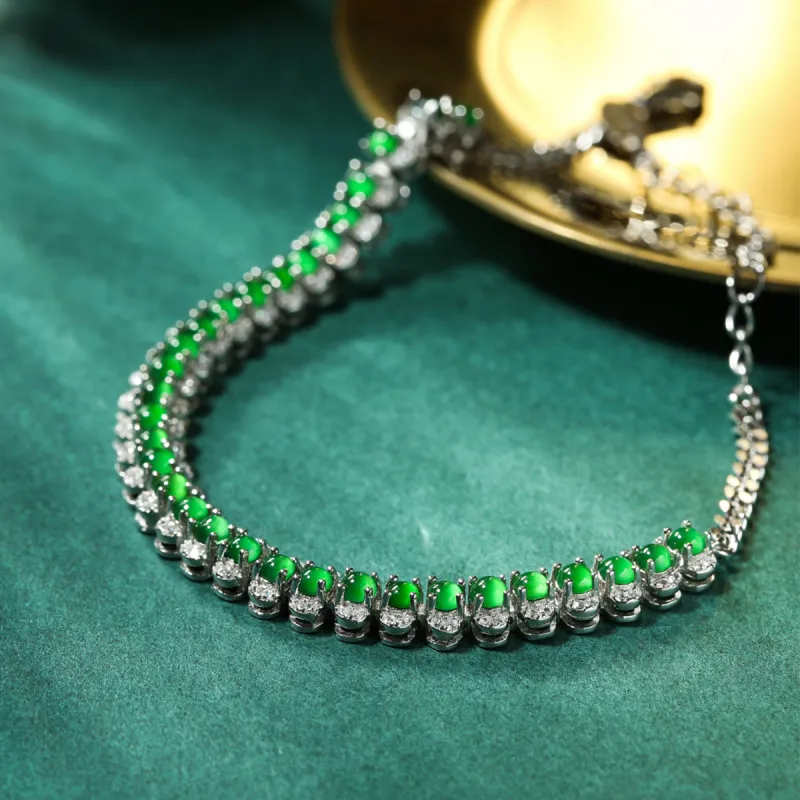 Oriental Jade Ice Type Bracelets Women's-5