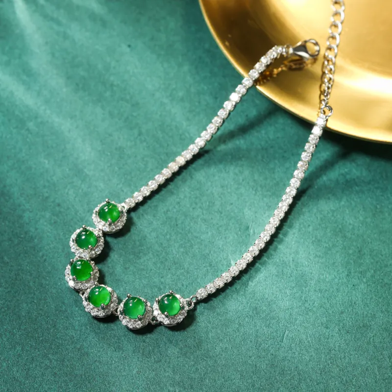 Oriental Jade Ice Type Jadeite Bracelets Women's-2