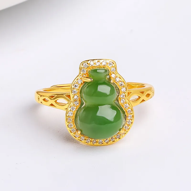 Oriental Jade Rings Jasper Women's-3