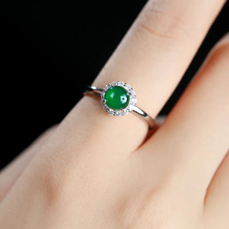 Oriental Jade Ice Glutinous Rings Women's-1