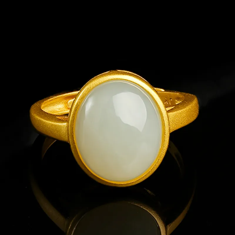 Oriental Jade Hetian Jade Rings White Jade Women's-5