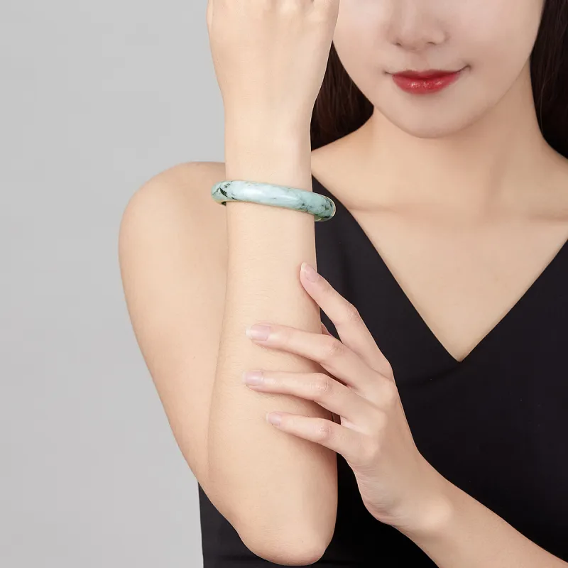 Oriental Jade Glutinous Jade Bangles Women's-2