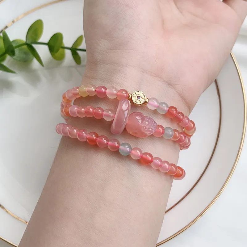 Oriental Jade Agate Bracelets Women's-7