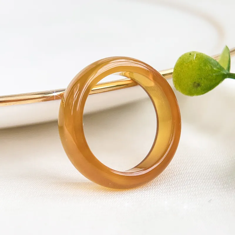 Oriental Jade Natural Agate Rings Women's-5