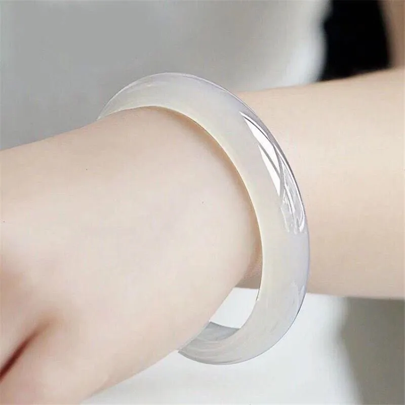Oriental Jade Natural Chalcedony Bangles Women's-7