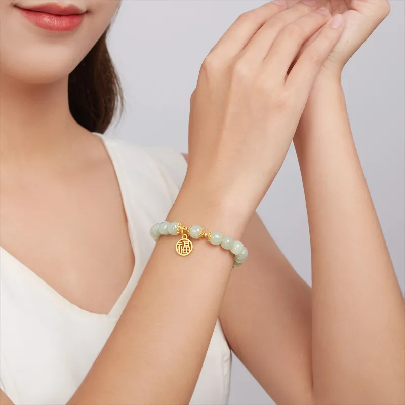 Oriental Jade Bracelets Pale Greenish White Jade Women's-2